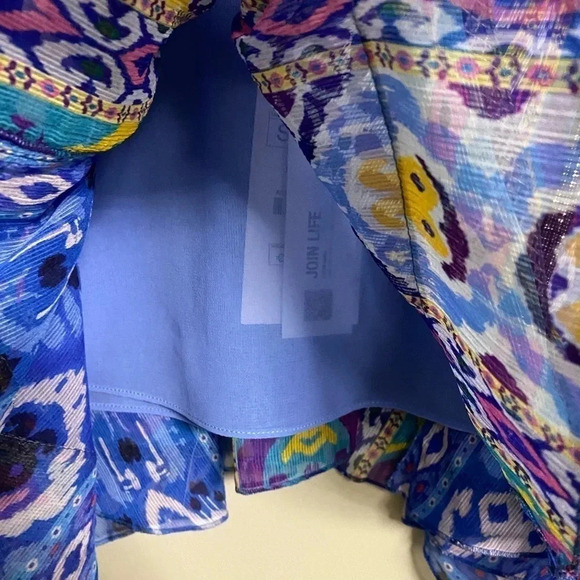 Zara High Waisted Printed Mini Skirt Elastic Waist NWT Size Small New Aztec - Picture 5 of 7